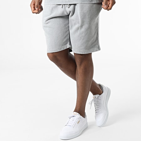 Ikao - LL635 Set composto da maglietta grigia e pantaloncini da jogging