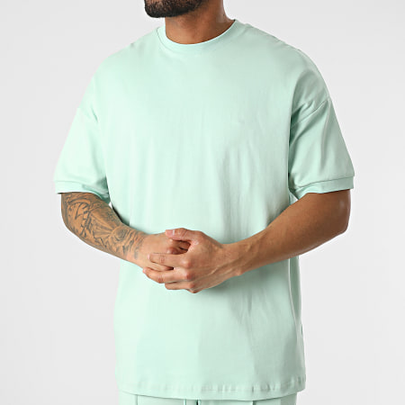 Ikao - LL607 Set di maglietta e pantaloncini da jogging verde chiaro