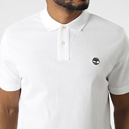 Timberland - Polo A Manches Courtes Millers River A26N4 Blanc