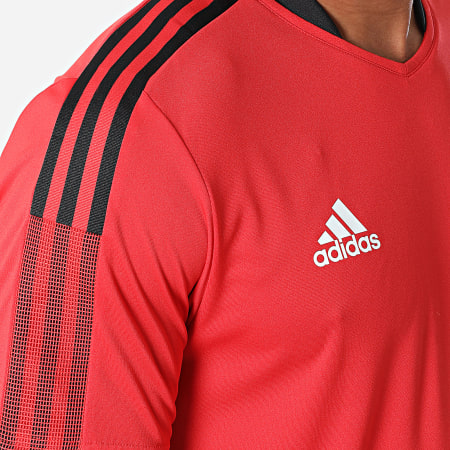 Adidas Performance - Manchester United FC Camiseta a rayas H63962 Rojo