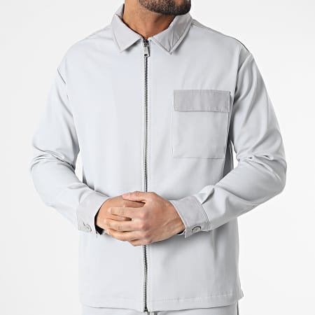 Classic Series - KL-2031 Conjunto de chaqueta de jogging gris claro