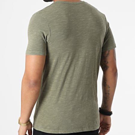 Jack And Jones - Camiseta Cuello Dividido Caqui Verde