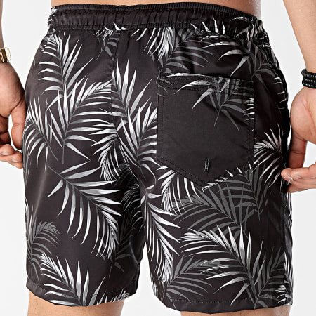 LBO - Shorts de baño estampado tropical 0131 Negro