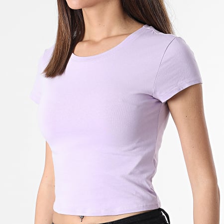 Vero Moda - Tee Shirt Femme Crop Maxi Lavande