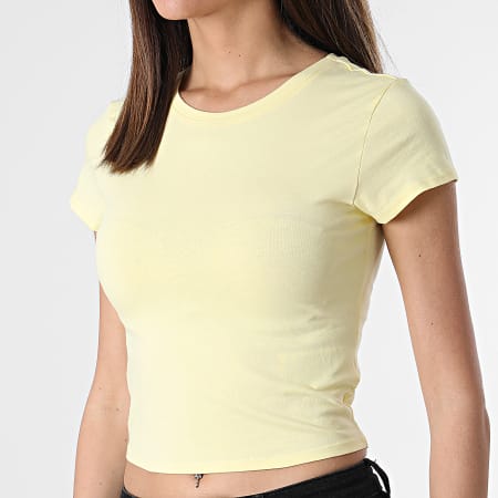Vero Moda - Tee Shirt Femme Crop Maxi Jaune