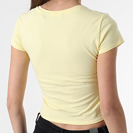Vero Moda - Tee Shirt Femme Crop Maxi Jaune