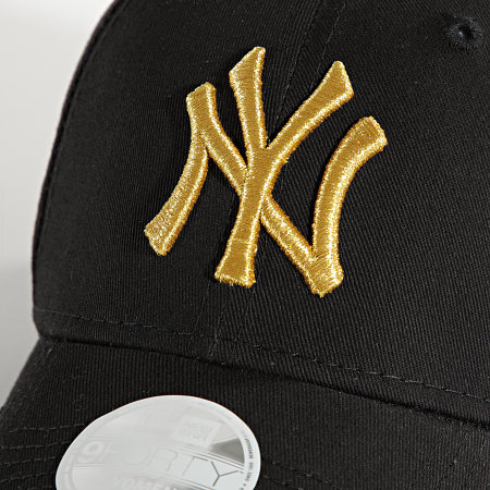 New Era - Casquette Femme 9Forty Metallic Logo New York Yankees Noir Doré