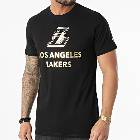 New Era - Camiseta Oro Metálico Los Angeles Lakers 12893105 Negro Oro