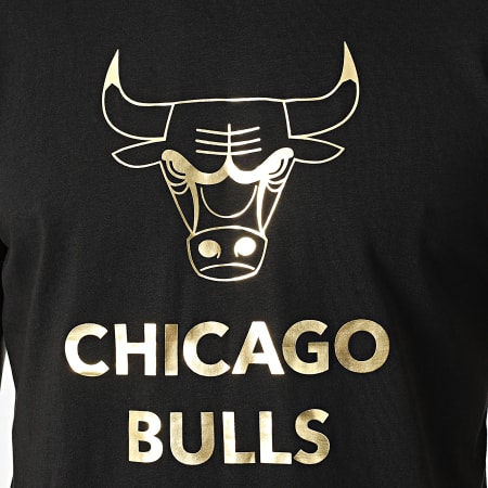 New Era - Tee Shirt Gold Metallic Chicago Bulls 12893106 Noir Doré