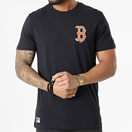 Official New Era Boston Red Sox MLB Left Chest Team Logo Navy T-Shirt  B4489_253 B4489_253