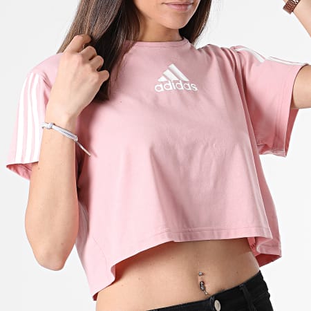 adidas - Tee Shirt Femme Crop HD9353 Rose