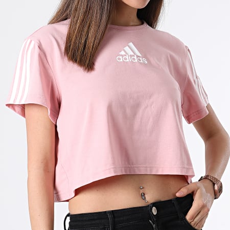 adidas - Tee Shirt Femme Crop HD9353 Rose