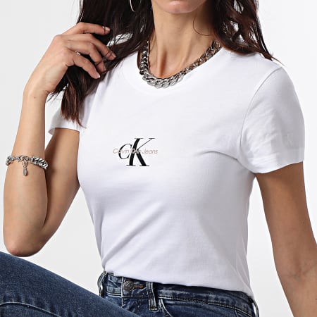 Calvin Klein - Maglietta da donna 7902 Bianco