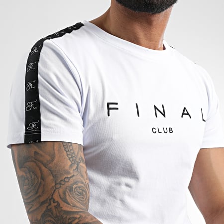 Final Club - Tee Shirt A Bandes Logo Premium Fit 936 Blanc