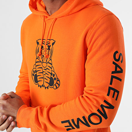 Sale Môme Paris - Sweat Capuche Tigre Sleeve Orange Noir