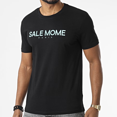 Sale Môme Paris - Tee Shirt Rhino Noir Vert Menthe