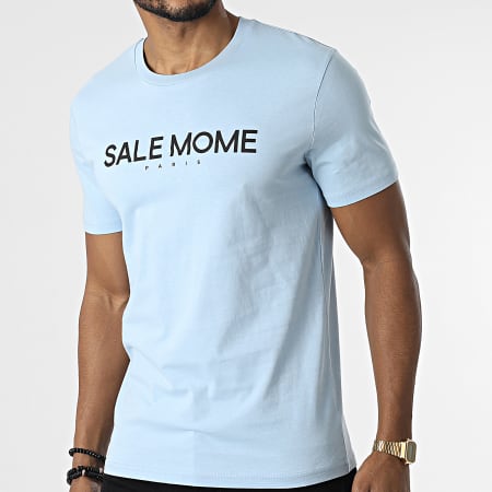 Sale Mome - Tee Shirt Rhino Bleu Ciel Noir