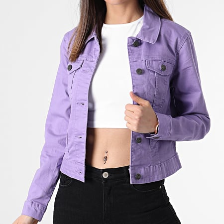 Giacca di jeans viola discount