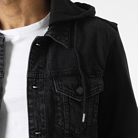 Only And Sons - Veste Jean Capuche Coin Noir