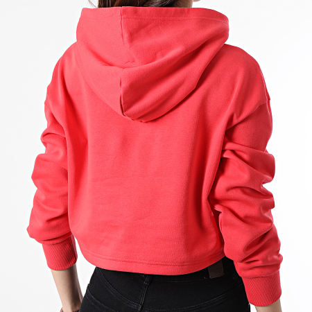 Only - Sweat Capuche Femme Crop Every Rouge