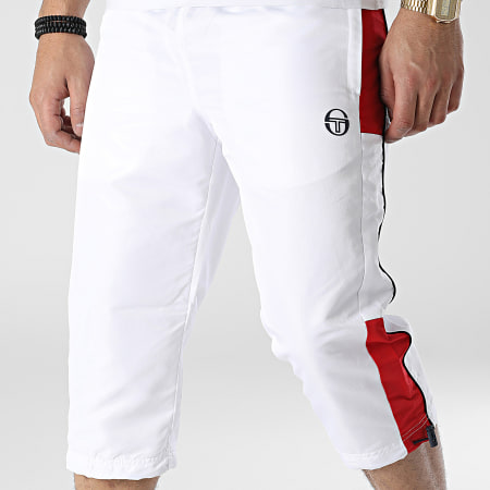 Sergio Tacchini - Pantaloncini da jogging lunghi Vabita 39552 Bianco Rosso