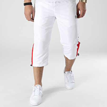 Sergio Tacchini - Pantaloncini da jogging lunghi Vabita 39552 Bianco Rosso