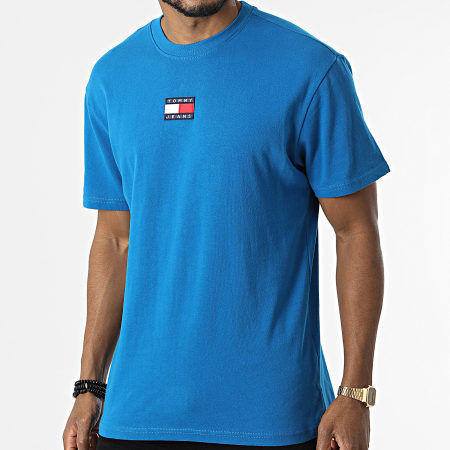 Tommy Jeans - Tee Shirt Tommy Badge 0925 Bleu Roi