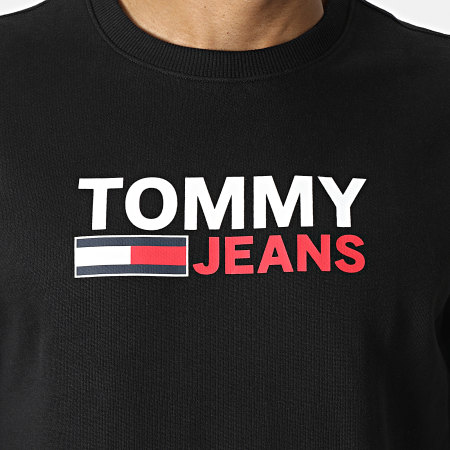 Tommy Jeans - Felpa girocollo Corp Logo 2938 Nero