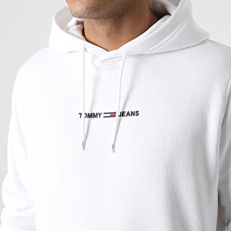 Tommy Jeans - Sudadera con capucha Logo Linear 2942 Blanco