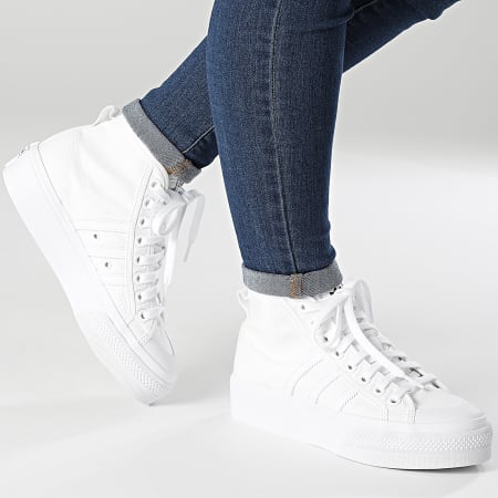 Adidas Originals - Nizza Plataforma Zapatillas Mujer FY2782 Cloud Blanco