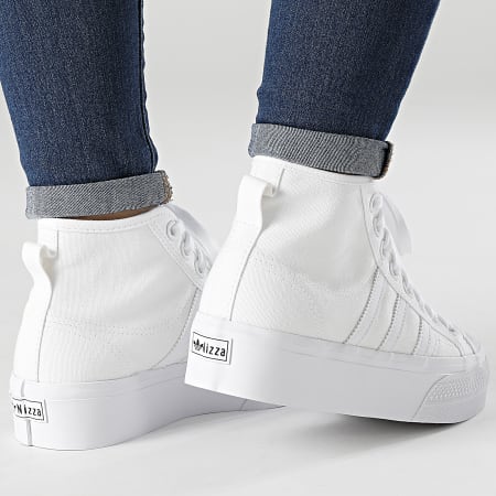 Adidas Originals - Nizza Plataforma Zapatillas Mujer FY2782 Cloud Blanco