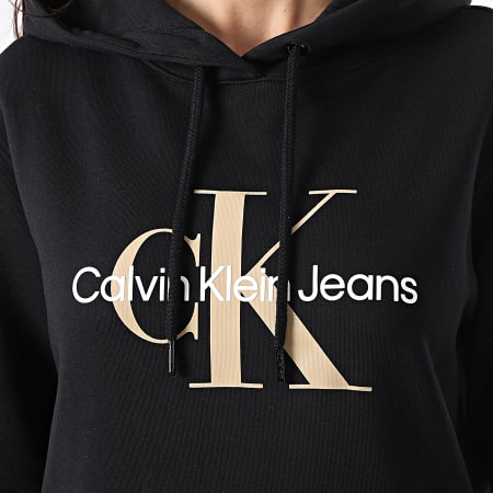 Calvin Klein - Abito donna con cappuccio 8343 nero