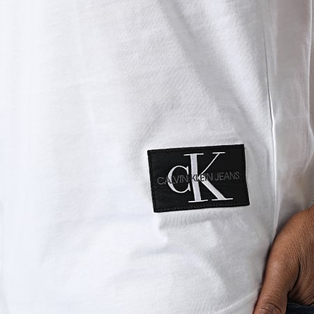 Calvin Klein - Canotta oversize Monogram Badge 0597 Bianco