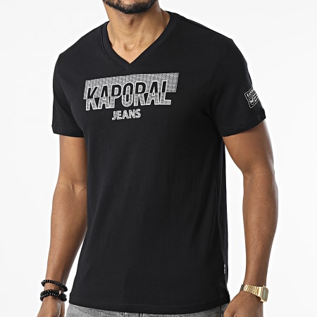 Kaporal - Camiseta cuello pico Mateo Negra