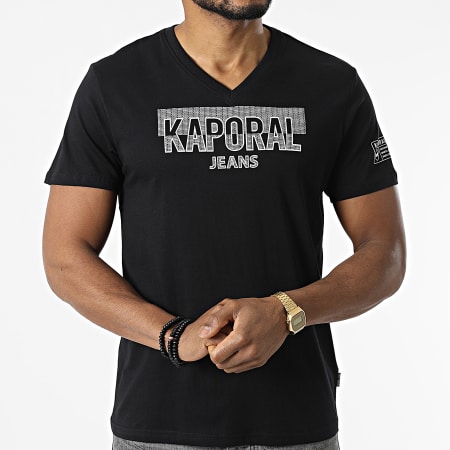 Kaporal - T-shirt con scollo a V Nero