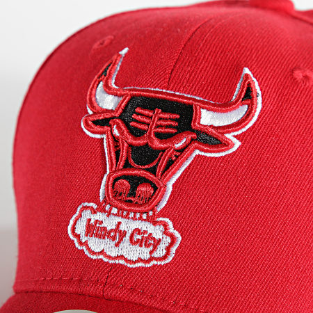 Mitchell and Ness - Cappello Snapback Team Ground 2 Chicago Bulls Rosso