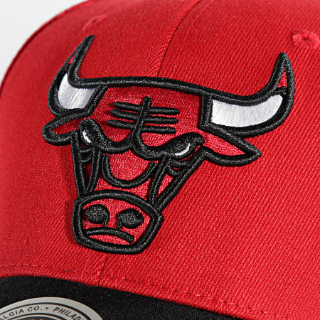 Mitchell And Ness - Casquette Snapback Team 2 Tone 2 Stretch Chicago Bulls Rouge