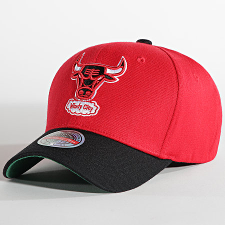 Mitchell and Ness - Cappello Team 2 Tone 2 Stretch Chicago Bulls Rosso