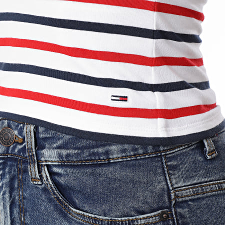 Tommy Jeans - Fascia tubolare a righe da donna 2547 bianco