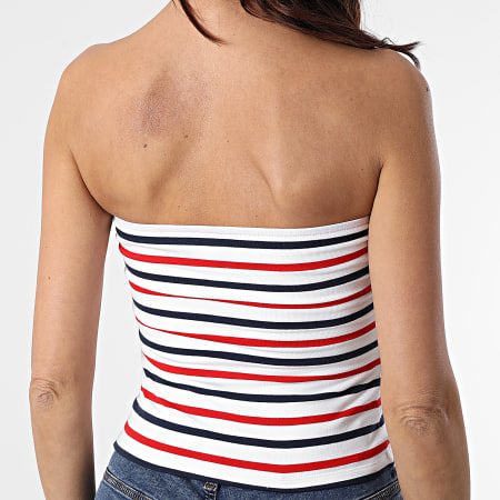 Tommy Jeans - Bandeau Femme A Rayures Stripe Tube 2547 Blanc