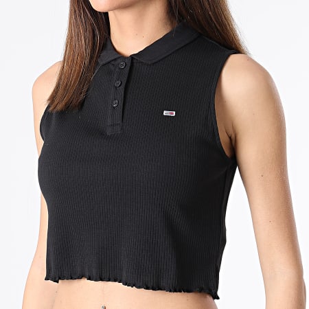 Tommy Jeans - Polo de mujer sin mangas 2532 Negro