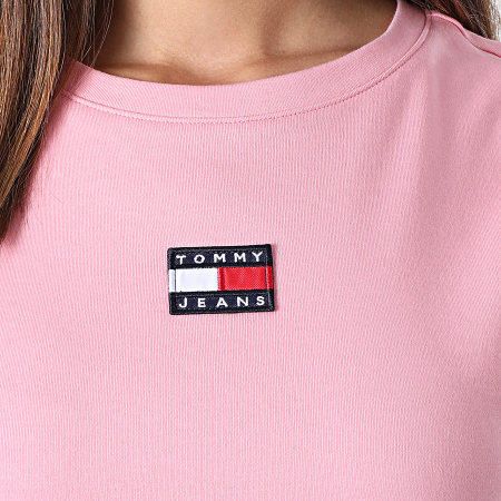 Tommy Jeans - Vestido de tirantes para mujer Badge 2861 Rosa