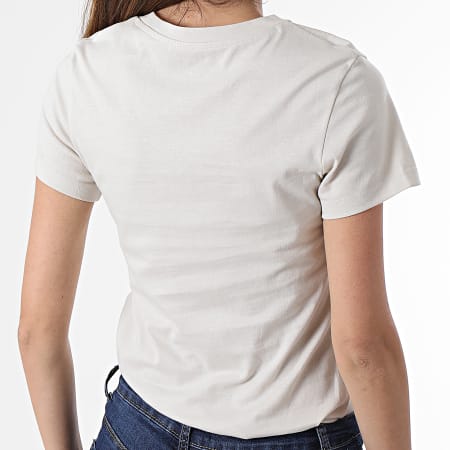 Calvin Klein - Lote de 2 camisetas para mujer 6466 Blanco Beige