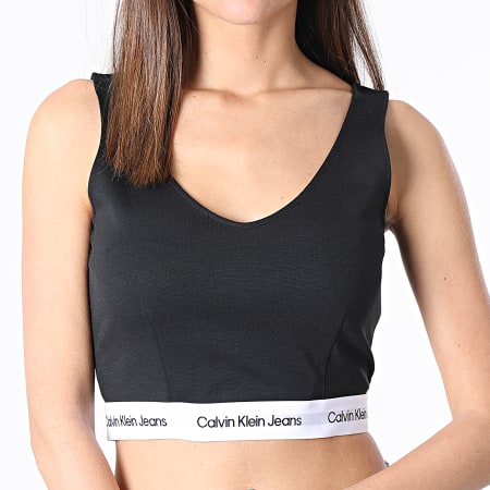 Calvin Klein Jeans - Top Crop Femme 8278 Noir