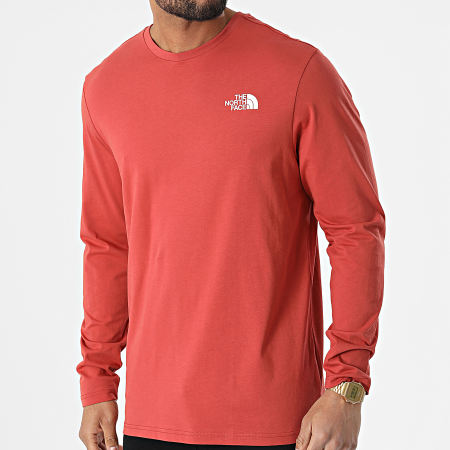 The North Face - Tee Shirt Manches Longues NF0A2TX1 Rouge