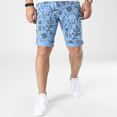 American People Short Chino Floral Ludvig Bleu LaBoutiqueOfficielle