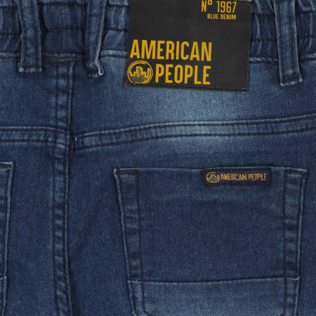 American People - Sotter Pantalones cortos vaqueros azules para niños