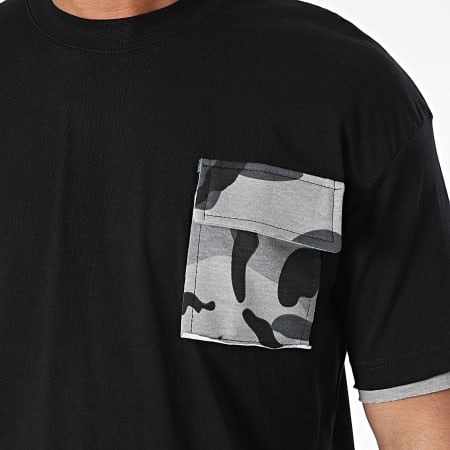 Classic Series - G22-630 Pocket Camiseta Negro Gris