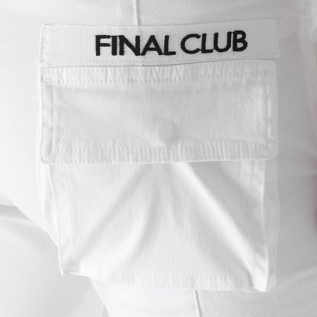 Final Club - Pantalon Cargo Skinny Fit 945 Blanc