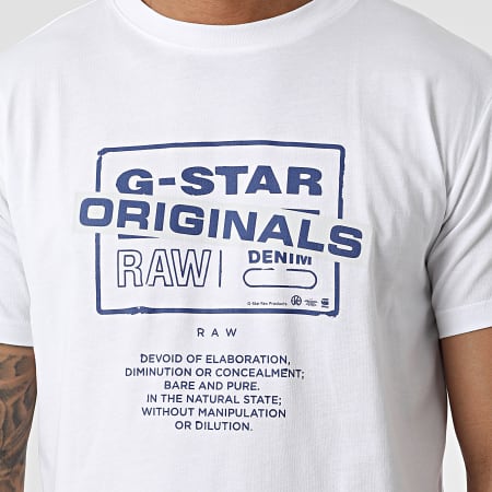 G-Star - Tee Shirt Originals Logo D21181-336 Blanc